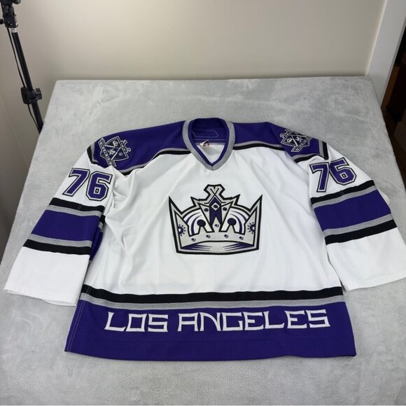 Vintage Reebok Los Angeles Kings Goalie Style Jersey Made in Canada w/Stains - Picture 1 of 16